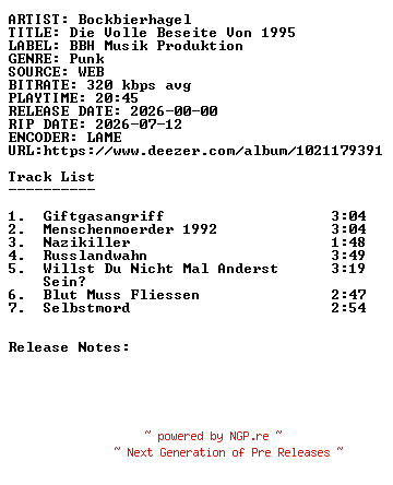 NFO for the release Bockbierhagel-Die_Volle_Beseite_Von_1995-WEB-DE-2026-SDR by SDR