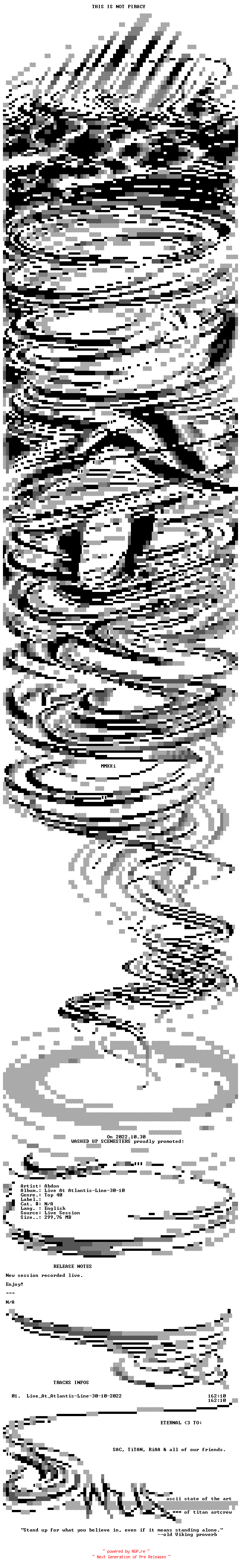 NFO for the release ABDON--Live_At_Atlantis-LINE-30-10-2022-WUS by WUS