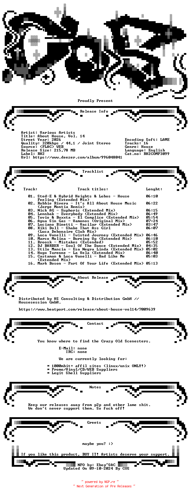 NFO for the release VA-About_House_Vol._14-(RH2COMP3099)-WEB-2026-COS by COS