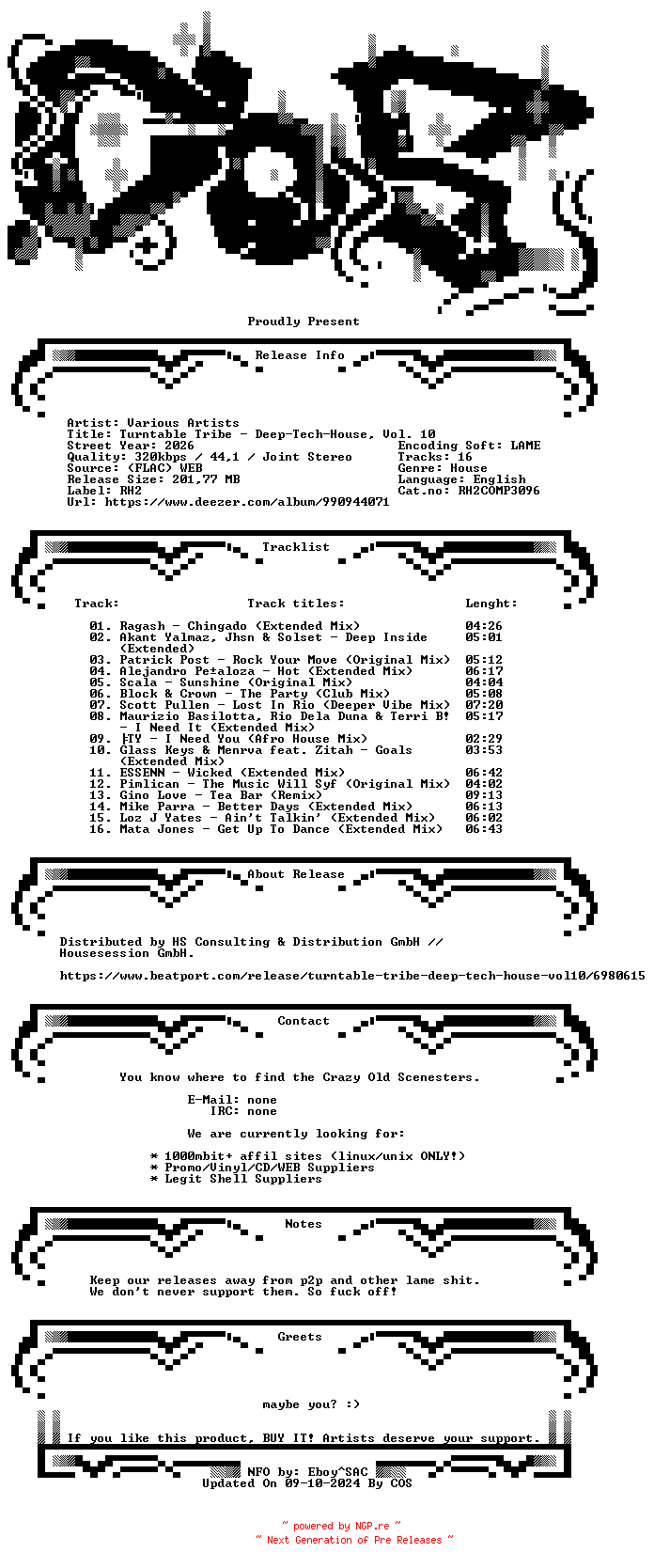 NFO for the release VA-Turntable_Tribe_-_Deep-Tech-House_Vol._10-(RH2COMP3096)-WEB-2026-COS by COS