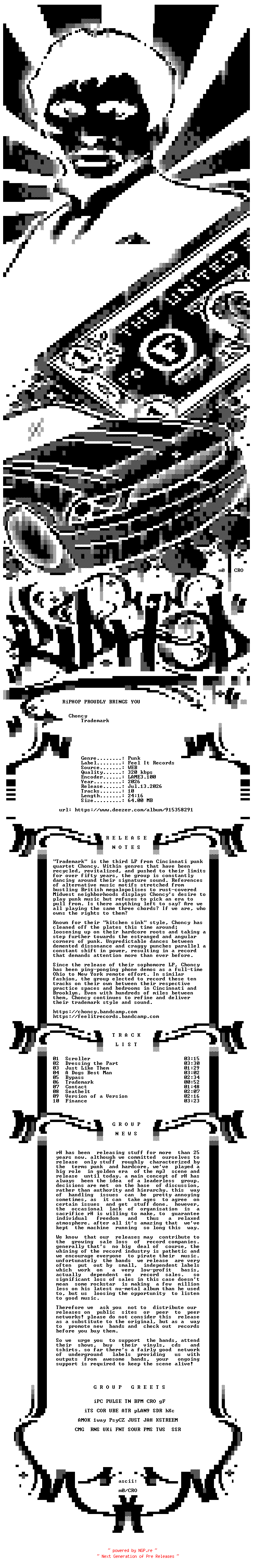 NFO for the release Choncy-Trademark-WEB-2026-rH_iNT by rH_iNT