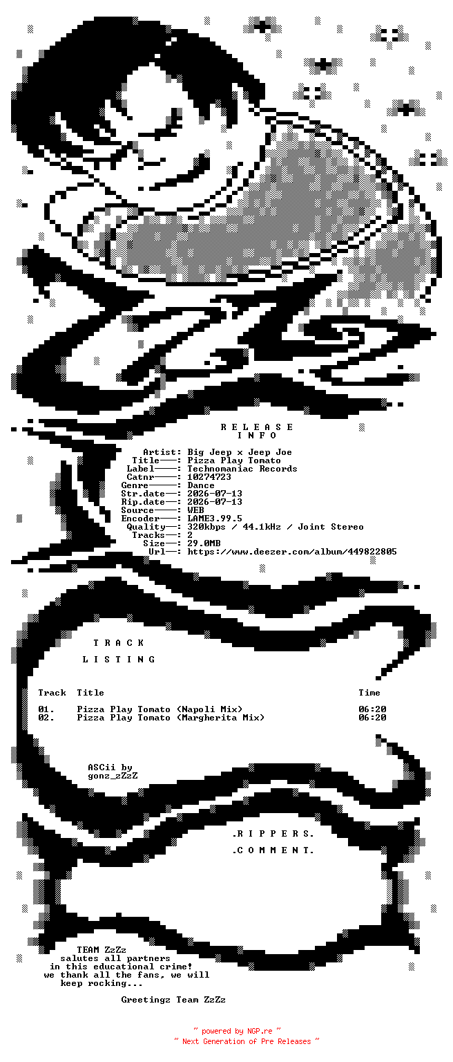 NFO for the release Big_Jeep_x_Jeep_Joe_-_Pizza_Play_Tomato-(10274723)-WEB-2026-ZzZz by ZzZz
