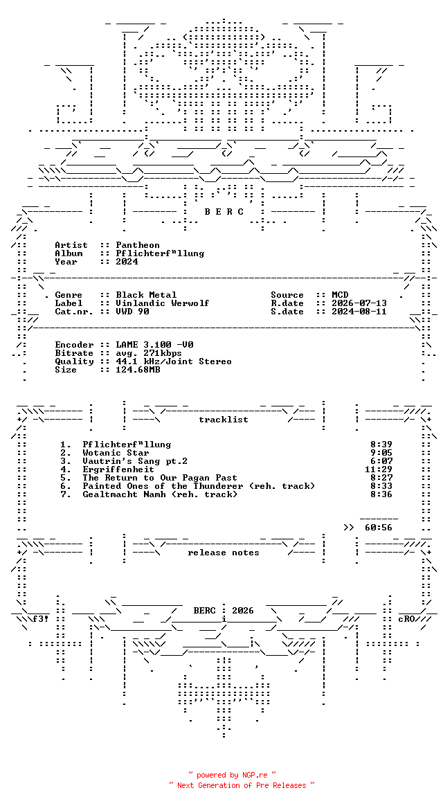 NFO for the release Pantheon-Pflichterfullung-Remastered-MCD-2024-BERC by BERC