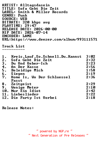NFO for the release Alltagsdasein-Sofa_Geht_Die_Zeit-WEB-DE-2026-SDR by SDR