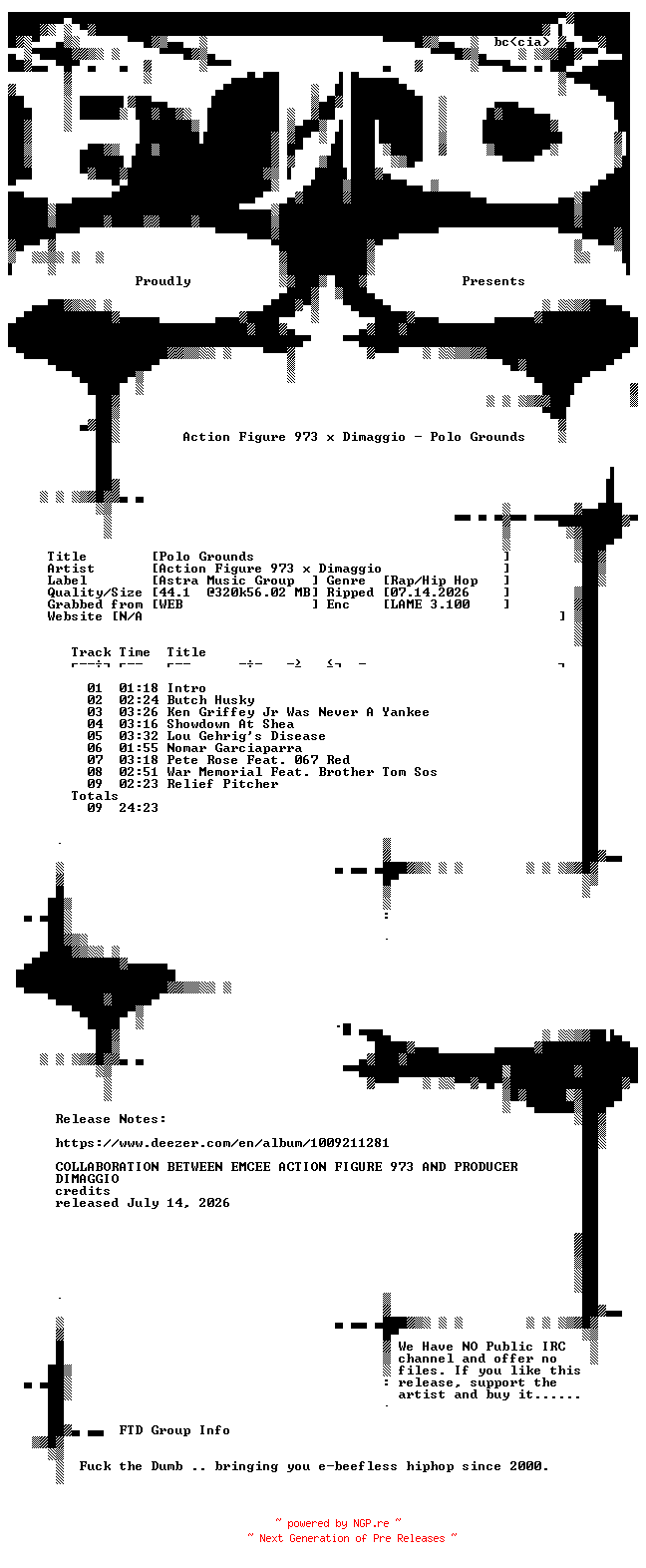 NFO for the release Action_Figure_973_x_Dimaggio-Polo_Grounds-WEB-2026-FTD by FTD