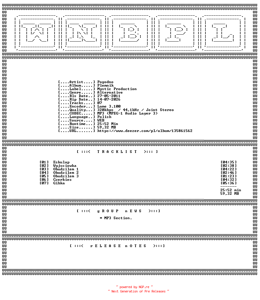 NFO for the release Pogodno-Plemnik-WEB-PL-2011-WNBPL by WNBPL