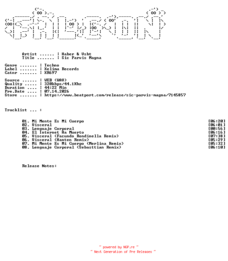 NFO for the release Haber_And_VSHT-Sic_Parvis_Magna-(XR697)-WEB-2026-FALCON by FALCON