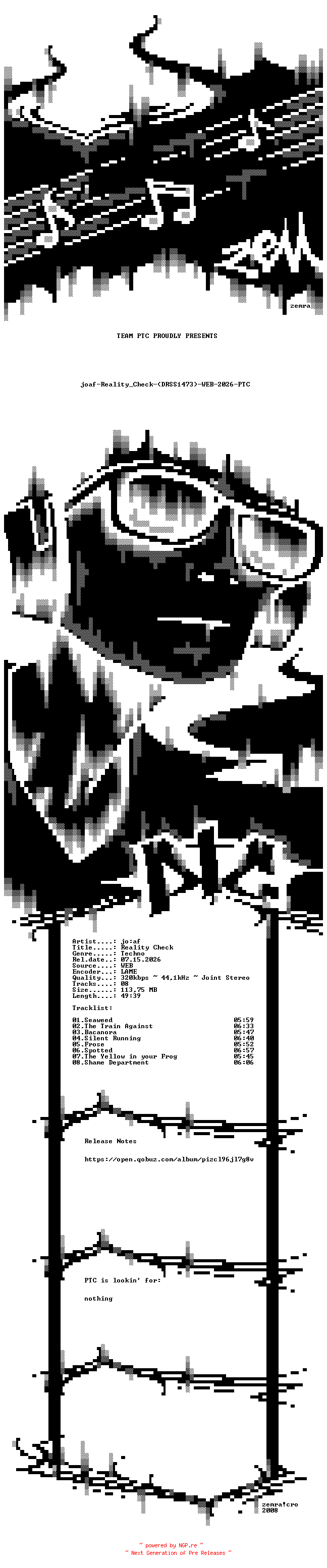 NFO for the release joaf-Reality_Check-(DRSS1473)-WEB-2026-PTC by PTC