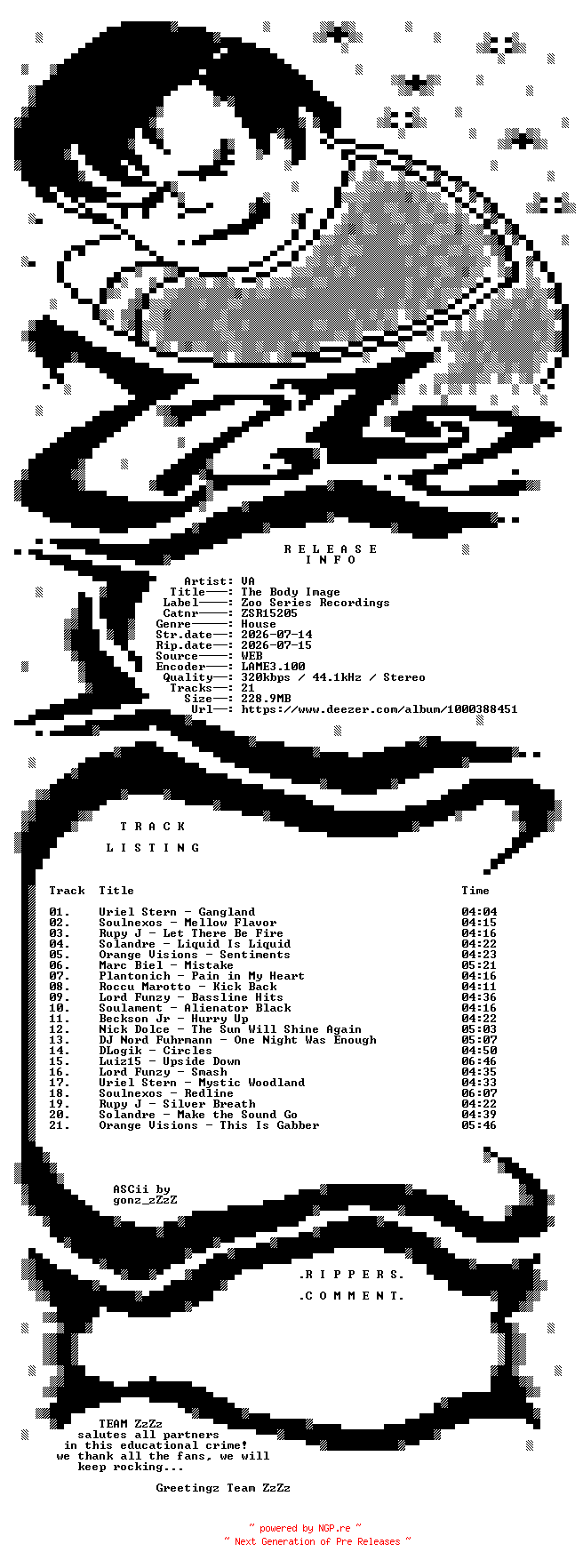 NFO for the release VA_-_The_Body_Image-(ZSR15205)-WEB-2026-ZzZz by ZzZz