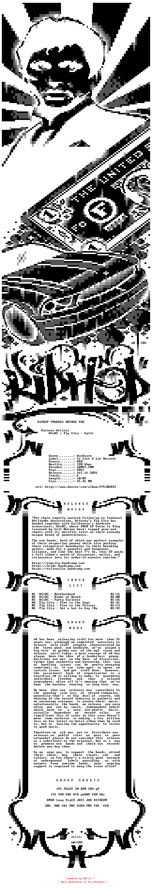 NFO for the release ACxDC_Pig_City-Split-WEB-2021-rH_iNT by rH_iNT