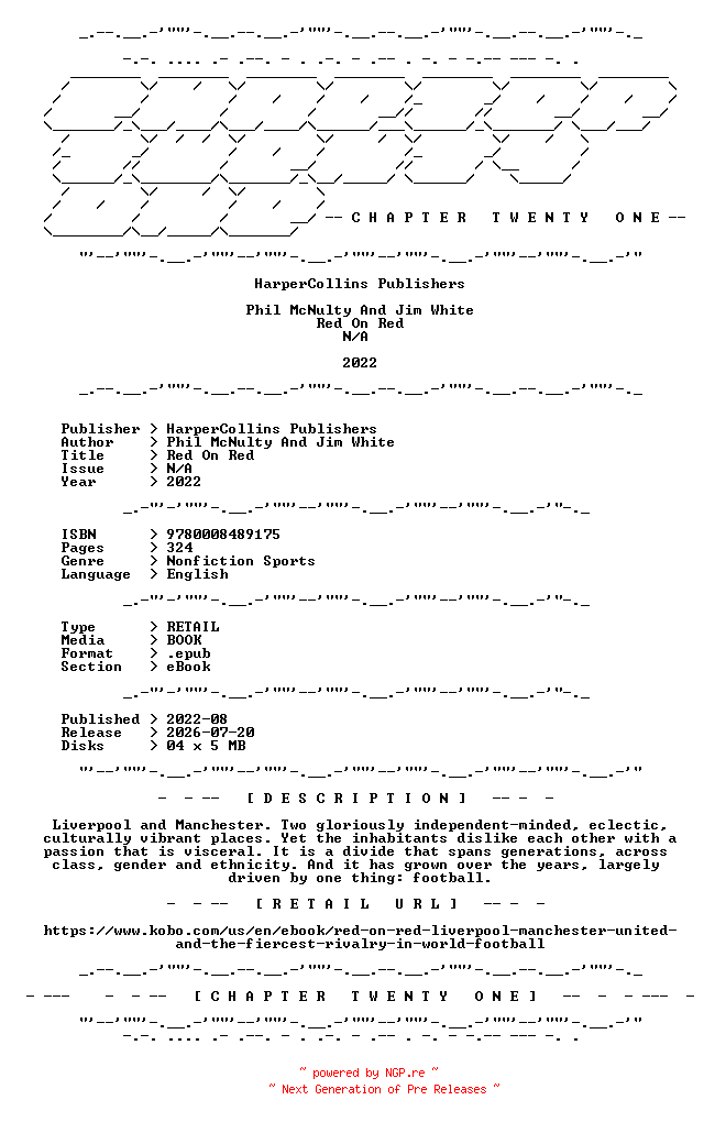 NFO for the release Phil.McNulty.And.Jim.White.-.Red.On.Red.2022.RETAIL.EPUB.eBook-CTO by CTO