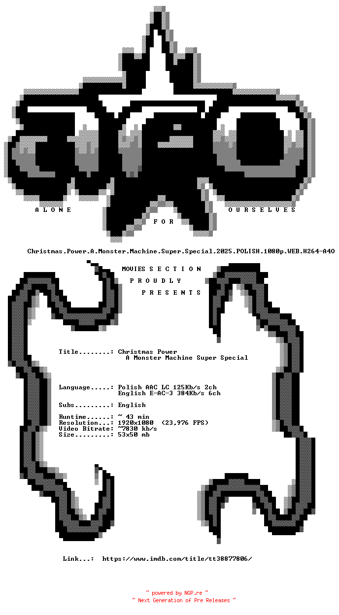 NFO for the release Christmas.Power.A.Monster.Machine.Super.Special.2025.POLISH.1080p.WEB.H264-A4O by A4O