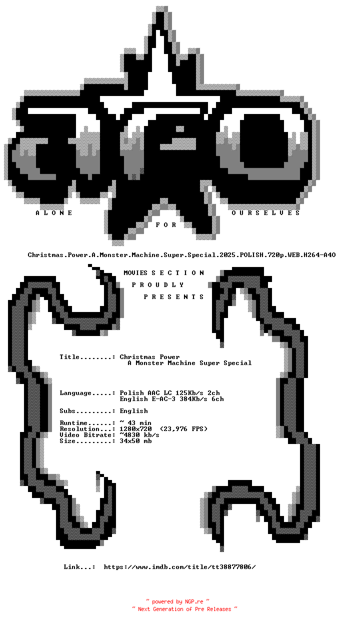 NFO for the release Christmas.Power.A.Monster.Machine.Super.Special.2025.POLISH.720p.WEB.H264-A4O by A4O