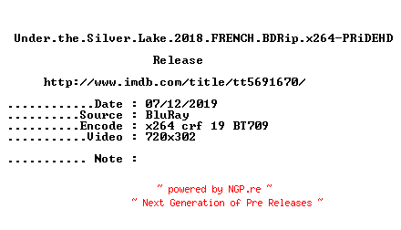 NFO for the release Nicky.Larson.et.le.parfum.de.Cupidon.2018.FRENCH.BDRip.x264-PRiDEHD by PRiDEHD