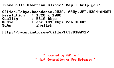 NFO for the release Office.Tokyo.Decadence.2026.1080p.WEB.H264-AMORT by AMORT