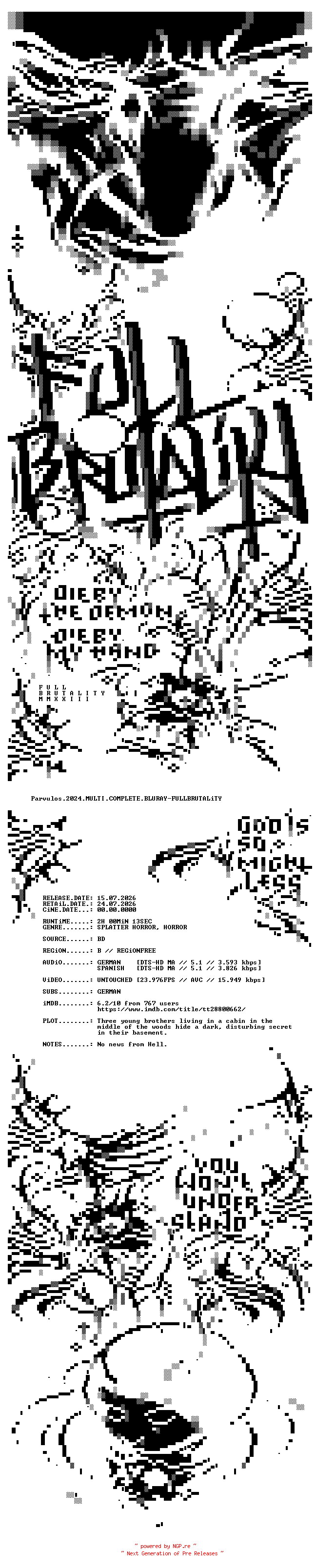 NFO for the release Parvulos.2024.MULTI.COMPLETE.BLURAY-FULLBRUTALiTY by FULLBRUTALiTY