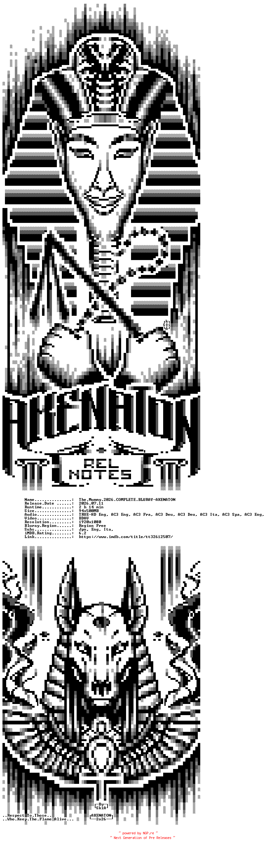 NFO for the release The.Mummy.2026.COMPLETE.BLURAY-AKENATON by AKENATON