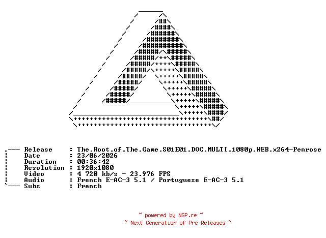 NFO for the release The.Root.of.The.Game.S01E01.DOC.MULTI.1080p.WEB.x264-Penrose by Penrose