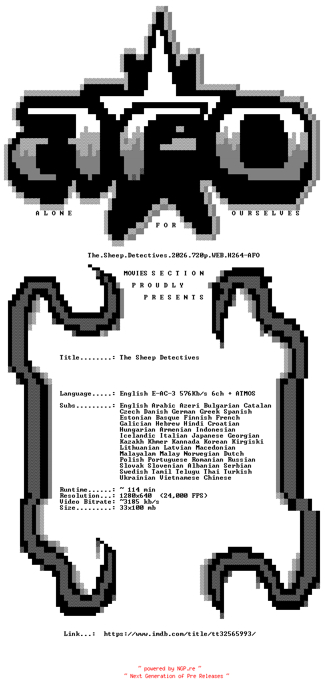 NFO for the release The.Sheep.Detectives.2026.720p.WEB.H264-AFO by AFO