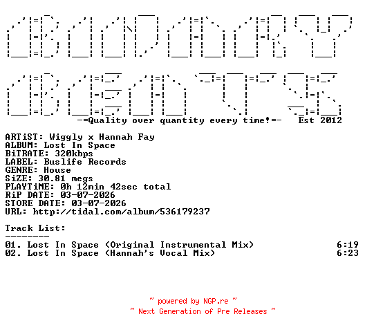 NFO for the release Wiggly_x_Hannah_Fay-Lost_In_Space-(BLR076)-WEB-2026-BB by BB
