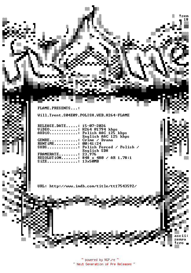 NFO for the release Will.Trent.S04E09.POLISH.WEB.H264-FLAME by FLAME